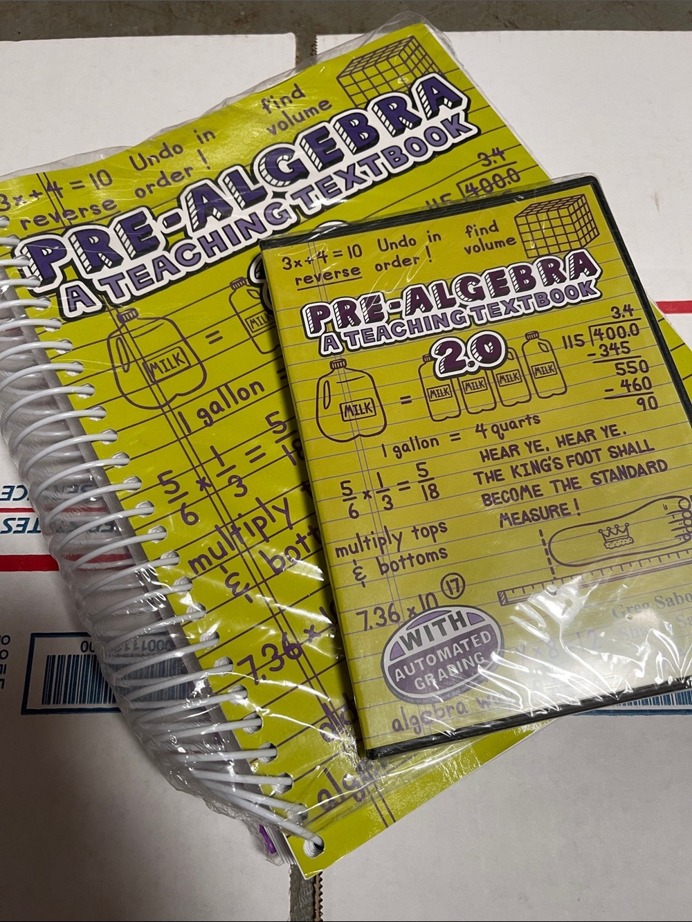Pre-Algebra Teaching Textbook - Bright Yellow Set